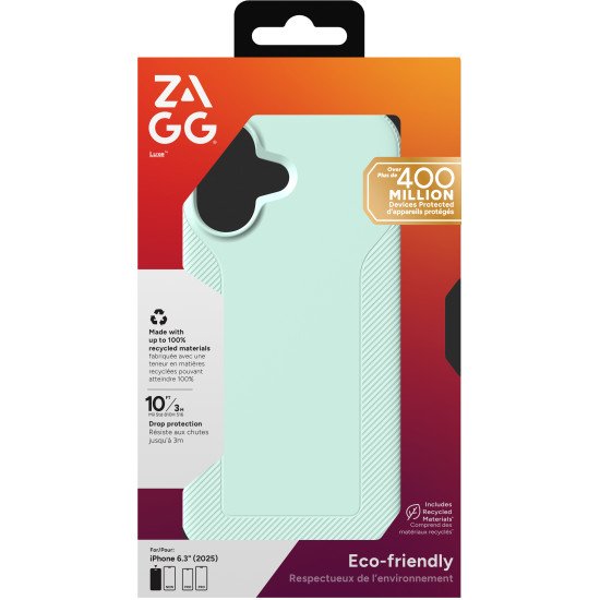 ZAGG Luxe Snap coque de protection pour téléphones portables 16 cm (6.3") Housse Couleur menthe ZAGG Luxe Snap coque de protection pour téléphones portables 16 cm (6.3") Housse Couleur menthe