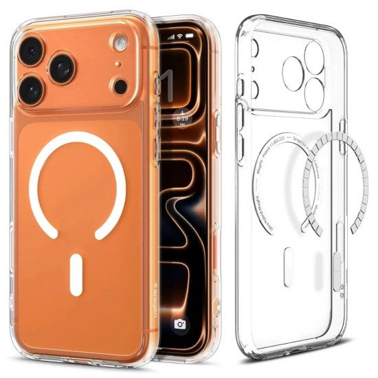 Spigen Ultra Hybrid (MagFit) coque de protection pour téléphones portables 16 cm (6.3") Housse Transparent, Blanc
