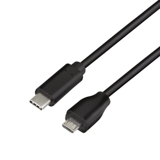 LogiLink CU0196 câble USB 0,5 m USB 2.0 USB C Micro-USB B Noir LogiLink CU0196 câble USB 0,5 m USB 2.0 USB C Micro-USB B Noir