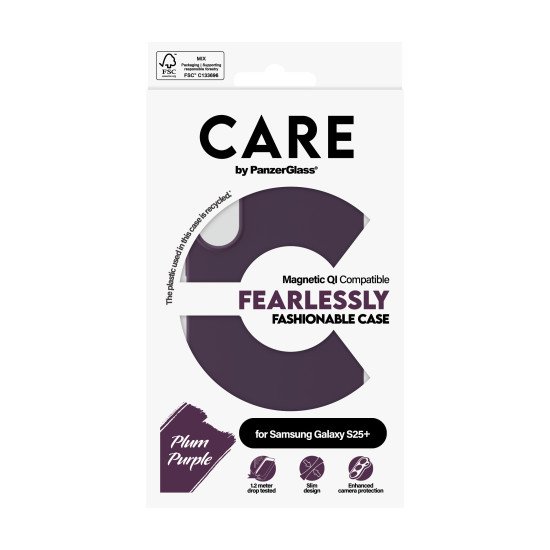 PanzerGlass CARE by ® Fashionable Case Plum Purple w. Qi Compatible Samsung Galaxy S25+ coque de protection pour téléphones portables Housse Violet PanzerGlass CARE by ® Fashionable Case Plum Purple w. Qi Compatible Samsung Galaxy S25+ coque de protection pour téléphones portables Housse Violet