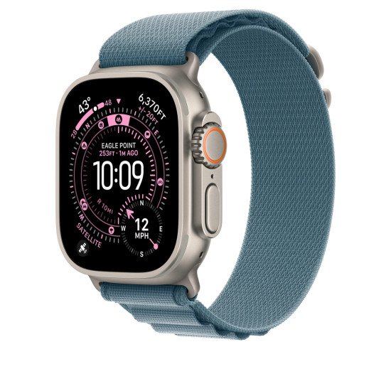 Apple MFTH4ZM/A accessoire intelligent à porter sur soi Bande Bleu Titane, Polyester, Spandex Apple MFTH4ZM/A accessoire intelligent à porter sur soi Bande Bleu Titane, Polyester, Spandex