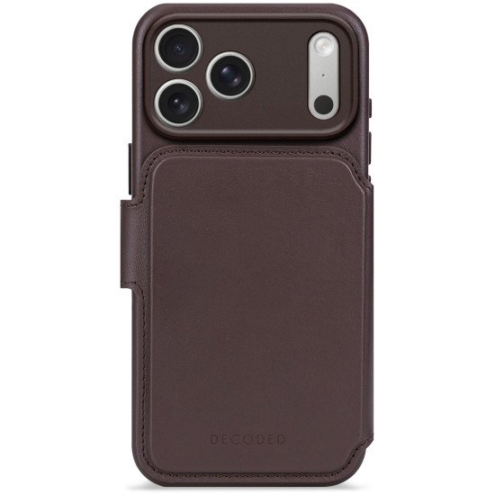 Decoded D26IPO17PDW5CN coque de protection pour téléphones portables 16 cm (6.3") Étui avec portefeuille Marron