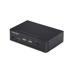 StarTech.com Switch KVM DisplayPort 2 Ports, 4K 60 Hz, DP 1.2, Gestion EDID, Hub USB 3.0 2 Ports, 4 Ports USB HID, Conforme TAA