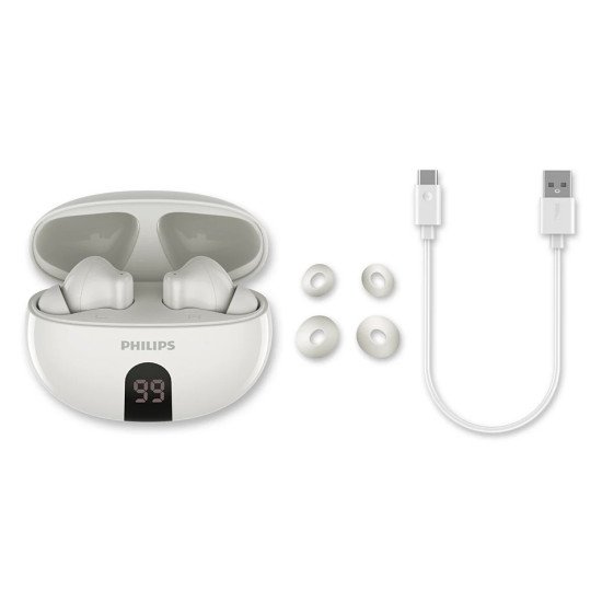 Philips TAT2520WT/00 casque Sans fil Ecouteurs Appels/Musique Bluetooth Blanc