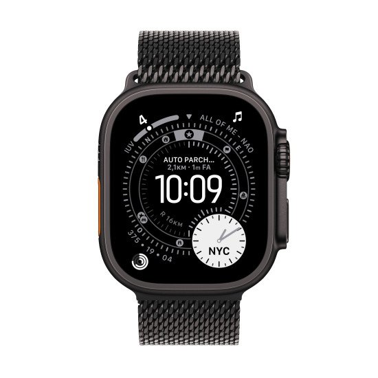 Apple Watch Ultra 3 OLED 49 mm Numérique 422 x 514 pixels Écran tactile 5G Noir Wifi GPS (satellite)
