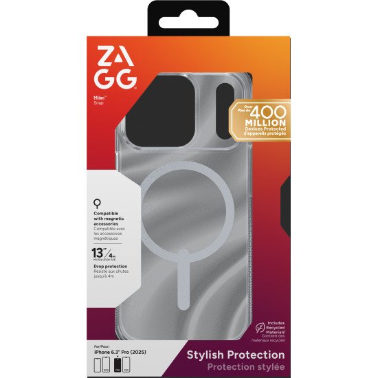 ZAGG Milan Snap coque de protection pour téléphones portables 16 cm (6.3") Housse Argent ZAGG Milan Snap coque de protection pour téléphones portables 16 cm (6.3") Housse Argent