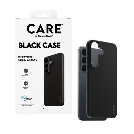 PanzerGlass CARE™ by ® TPU Case Black Samsung Galaxy S26 FE 5G coque de protection pour téléphones portables Housse Transparent