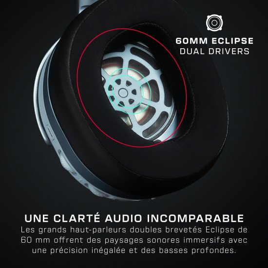 Turtle Beach Casque gaming amplifié multiplateforme sans fil Stealth 700 pour PS5, PS4, PC et mobile - Haut-parleurs 60 mm, microphone avec isolation acoustique par l'IA, Bluetooth, autonomie 80 heures, deux émetteurs - Blanc Turtle Beach Casque gaming amplifié multiplateforme sans fil Stealth 700 pour PS5, PS4, PC et mobile - Haut-parleurs 60 mm, microphone avec isolation acoustique par l'IA, Bluetooth, autonomie 80 heures, deux émetteurs - Blanc