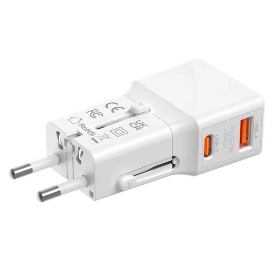 Mobile Origin TAD25-2P-WHT chargeur d'appareils mobiles Universel Blanc Secteur, USB Charge rapide Intérieure