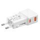 Mobile Origin TAD25-2P-WHT chargeur d'appareils mobiles Universel Blanc Secteur, USB Charge rapide Intérieure