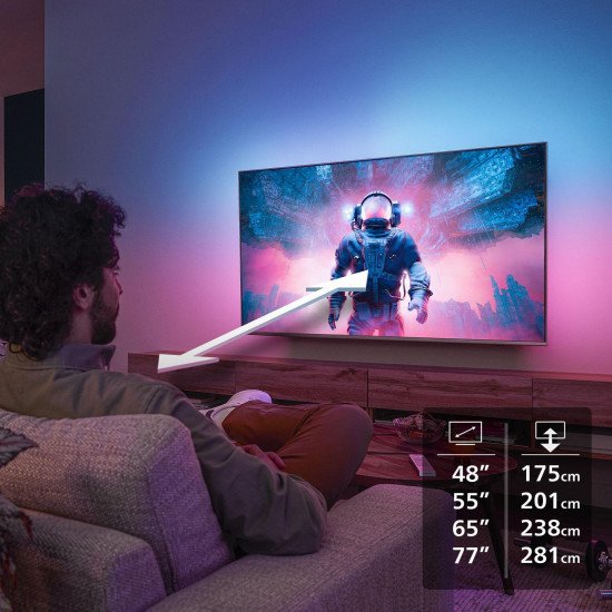 Philips Ambilight 48OLED760/12 TV 121,9 cm (48") 4K Ultra HD Smart TV Wifi Gris