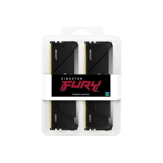 Kingston Technology FURY 32GB 3200MT/s DDR4 CL16 DIMM (Kits de 2) 1Gx8 Beast RGB Kingston Technology FURY 32GB 3200MT/s DDR4 CL16 DIMM (Kits de 2) 1Gx8 Beast RGB