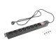 ACT Rallonge PDU 19" CEE7/7 avec 8 prises de type F et interrupteur marche/arrêt, 2.5m H05VV-F 3G1.5 ACT Rallonge PDU 19" CEE7/7 avec 8 prises de type F et interrupteur marche/arrêt, 2.5m H05VV-F 3G1.5