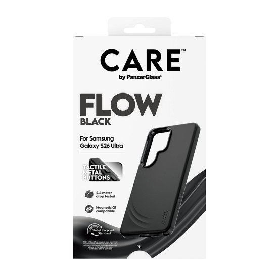 PanzerGlass CARE™ by ® Flow Case Black w. Qi Samsung Galaxy S26 Ultra coque de protection pour téléphones portables Housse Noir
