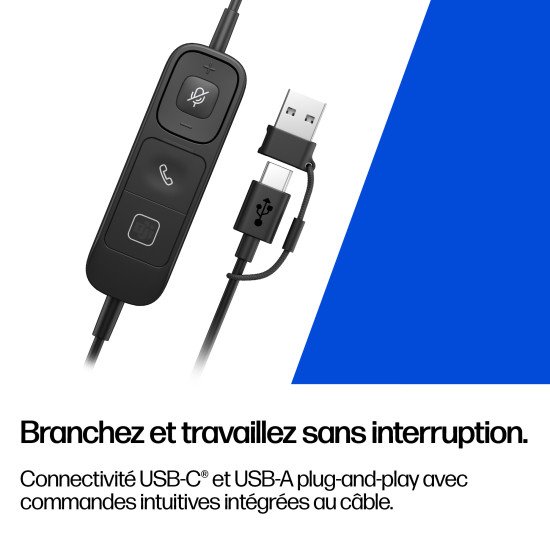 HP Poly Micro-casque filaire USB monaural Mission 815 (en vrac)