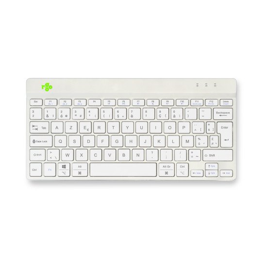 R-Go Tools Clavier ergonomique R-Go Compact Break, clavier compact avec logiciel de pause, AZERTY (BE), Bluetooth, blanc