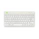 R-Go Tools Clavier ergonomique R-Go Compact Break, clavier compact avec logiciel de pause, AZERTY (BE), Bluetooth, blanc