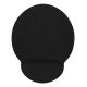 Manhattan Tapis de souris avec repose-poignet en gel, noir, 241 × 203 × 40 mm, base antidérapante, garantie à vie