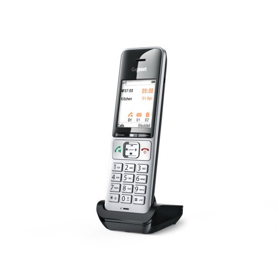 Gigaset COMFORT 500HX Téléphone analog/dect Identification de l'appelant Noir, Argent