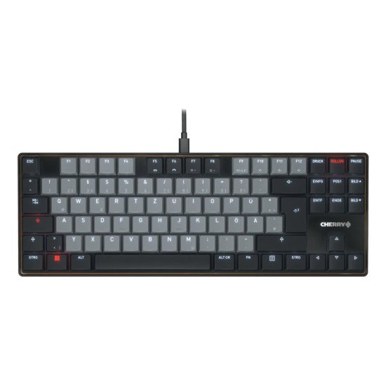 CHERRY KC 500 MX LP TKL clavier maison/bureau USB QWERTZ Allemand Noir, Gris
