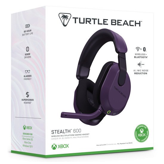 Turtle Beach Casque gaming amplifié multiplateforme sans fil Stealth 600 pour PS5, PS4, PC, Nintendo Switch et mobile - Bluetooth, 80 heures de batterie, microphone antibruit désactivable par basculement et écouteurs de 50 mm - Blanc Turtle Beach Casque gaming amplifié multiplateforme sans fil Stealth 600 pour PS5, PS4, PC, Nintendo Switch et mobile - Bluetooth, 80 heures de batterie, microphone antibruit désactivable par basculement et écouteurs de 50 mm - Blanc