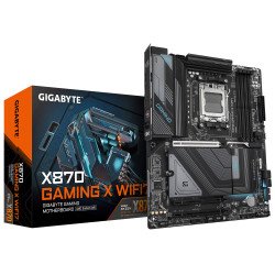 GIGABYTE X870 GAMING X WIFI7 Carte Mère - Prend en charge les processeurs AMD Ryzen 9000, 16+2+2 phases VRM, jusqu'à 8000MHz DDR5 (OC), 1xPCIe 5.0 + 3xM.2, Wi-Fi 7, LAN 2.5GbE, USB 3.2 Gen 2x2 GIGABYTE X870 GAMING X WIFI7 Carte Mère - Prend en charge les processeurs AMD Ryzen 9000, 16+2+2 phases VRM, jusqu'à 8000MHz DDR5 (OC), 1xPCIe 5.0 + 3xM.2, Wi-Fi 7, LAN 2.5GbE, USB 3.2 Gen 2x2