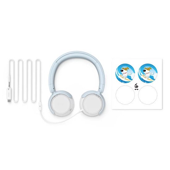 Philips TAK2000BL/00 casque Avec fil Arceau Appel/Musique/TV Bleu