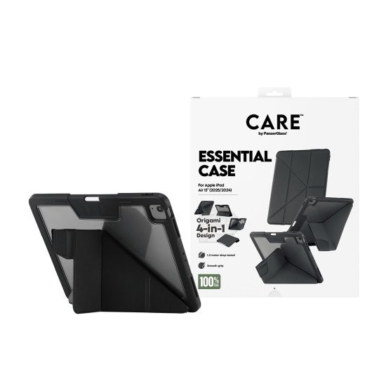 PanzerGlass CARE™ by Essential Case Black iPad Air 13" (2024-2026) coque de protection pour téléphones portables Housse Noir