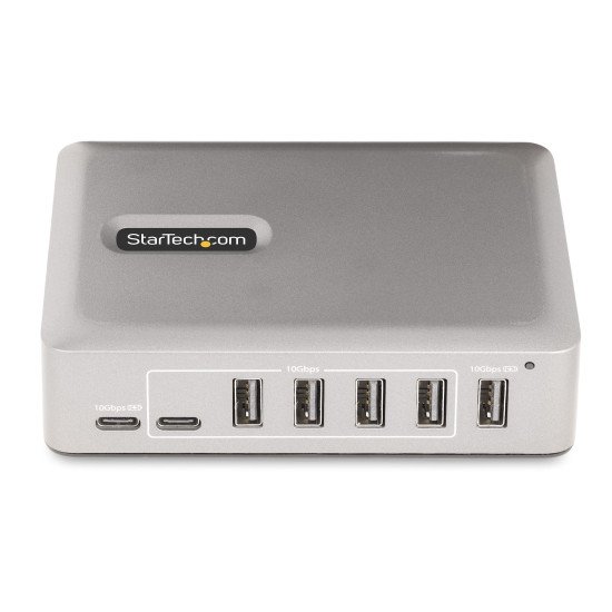 StarTech.com 10G5A2CS-USB-C-HUB hub & concentrateur USB 3.2 Gen 2 (3.1 Gen 2) Type-C 10000 Mbit/s Argent