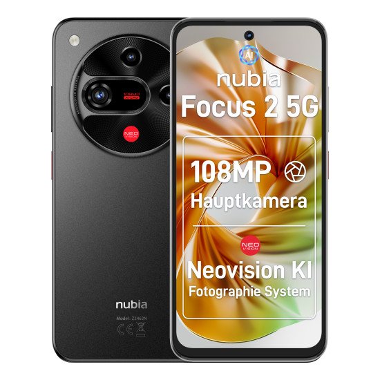 Nubia Focus 2 5G 17 cm (6.7") Double SIM USB Type-C 8 Go 256 Go 5000 mAh Noir Nubia Focus 2 5G 17 cm (6.7") Double SIM USB Type-C 8 Go 256 Go 5000 mAh Noir