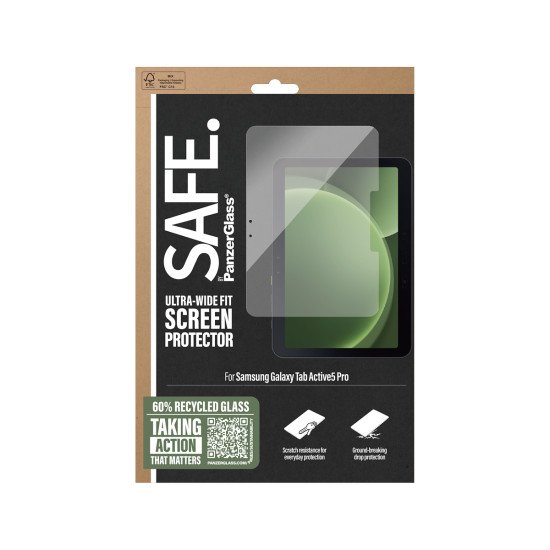 PanzerGlass SAFE. by ® Screen Protector Samsung Galaxy Tab Active5 Pro | Ultra-Wide Fit Protection d'écran transparent 1 pièce(s)