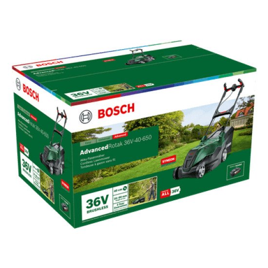 Bosch AdvancedRotak Marcher derrière un tracteur tondeuse Batterie Vert