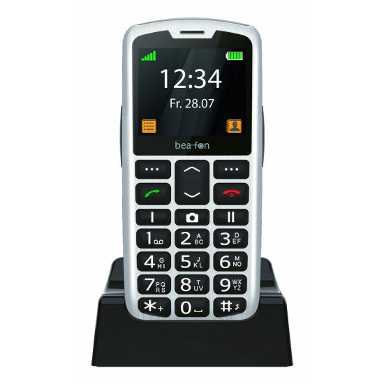 Beafon SL260 5,59 cm (2.2") Noir, Argent Téléphone pour seniors