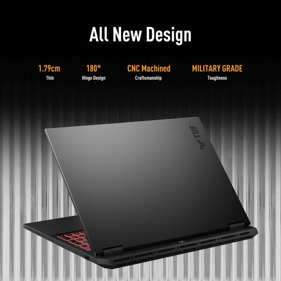 ASUS TUF Gaming A16 FA608PM-QT014W AMD Ryzen™ 9 8940HX Ordinateur portable 40,6 cm (16") 2.5K 32 Go DDR5-SDRAM 1 To SSD NVIDIA GeForce RTX 5060 Wi-Fi 6E (802.11ax) Windows 11 Home Belge Gris