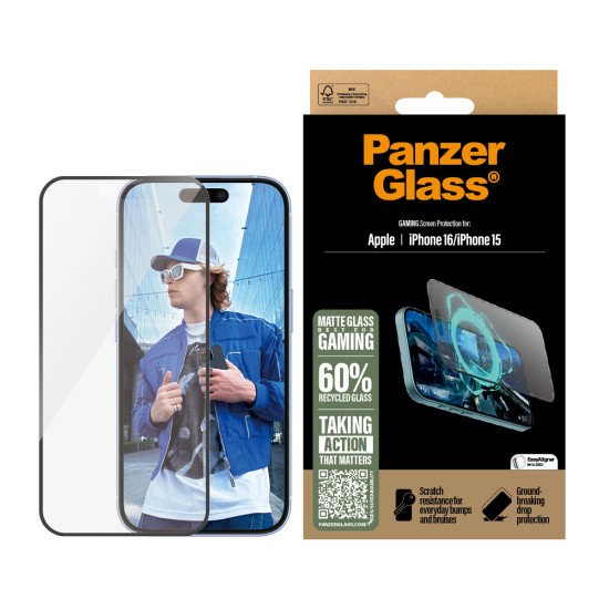 PanzerGlass ® Gaming Screen Protector iPhone 16 | 15 | Ultra-Wide Fit Protection d'écran transparent Apple 1 pièce(s) PanzerGlass ® Gaming Screen Protector iPhone 16 | 15 | Ultra-Wide Fit Protection d'écran transparent Apple 1 pièce(s)