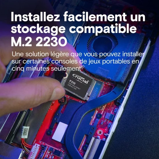 Crucial P310 2TB PCIe Gen4 NVMe 2230 M.2 SSD Crucial P310 2TB PCIe Gen4 NVMe 2230 M.2 SSD