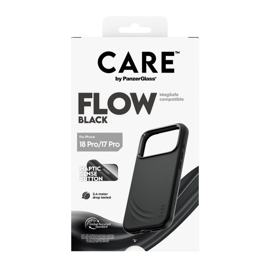 PanzerGlass CARE™ by ® Flow Case Black w. MagSafe iPhone 2026 Pro | 17 Pro coque de protection pour téléphones portables Housse Transparent