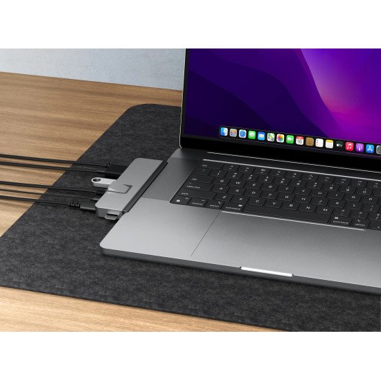 HYPER DUO PRO 7-in-2 USB-C Hub USB Type-C 104 Mbit/s Gris