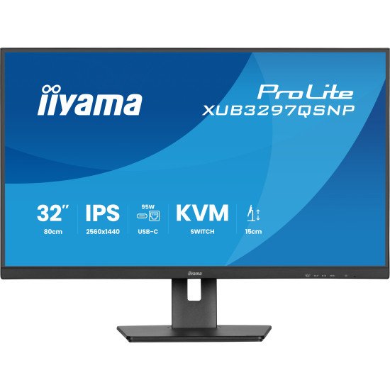 iiyama ProLite XUB3297QSNP-B1 écran PC 81,3 cm (32") 2560 x 1440 pixels 4K Ultra HD LED Noir iiyama ProLite XUB3297QSNP-B1 écran PC 81,3 cm (32") 2560 x 1440 pixels 4K Ultra HD LED Noir