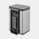 Brabantia Bo Waste Bin 4 L Rectangulaire Acier Noir, Acier