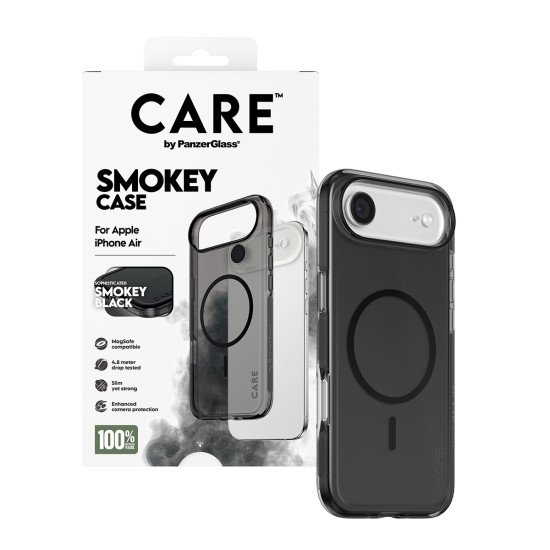 PanzerGlass CARE by ® Flagship Case Urban Explorer Smokey w. Black MagSafe iPhone Air coque de protection pour téléphones portables Housse Noir PanzerGlass CARE by ® Flagship Case Urban Explorer Smokey w. Black MagSafe iPhone Air coque de protection pour téléphones portables Housse Noir