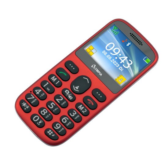 Olympia Sun 5,87 cm (2.31") 77,4 g Rouge Appareil-photo de téléphone