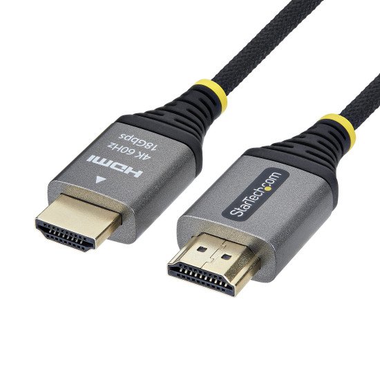 StarTech.com Câble HDMI Haute Vitesse Certifié Premium 3m (10ft), Ultra Flexible, 4K 60Hz/1440p 144Hz avec HDR10/ARC, 18Gbps, Cordon HDMI Tressé Haute Flexibilité