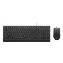 Lenovo 4X31R64403 clavier Souris incluse maison/bureau USB Belge, Français Noir