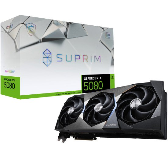 MSI SUPRIM GeForce RTX5080 16G SOC NVIDIA GeForce RTX 5080 16 Go GDDR7
