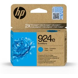 HP 924e Cartouche d'encre authentique Cyan EvoMore