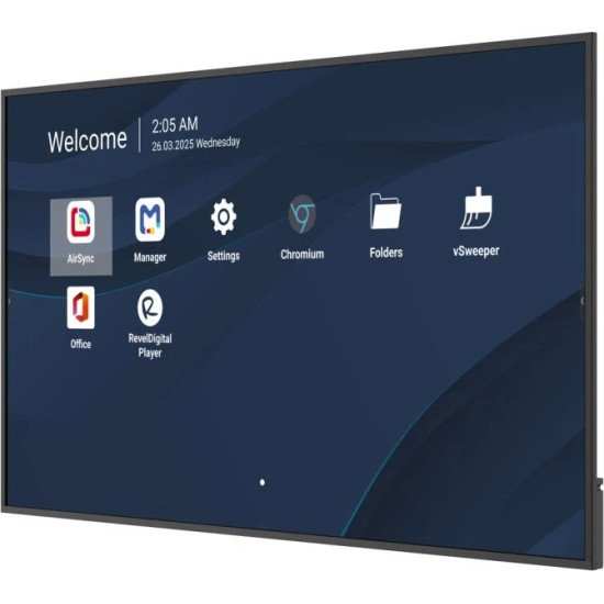 Viewsonic CDE7514-2C Écran d'affichage dynamique Écran plat de signalisation numérique 190,5 cm (75") LCD Wifi 500 cd/m² 4K Ultra HD Noir Intégré dans le processeur Android 14 24/7