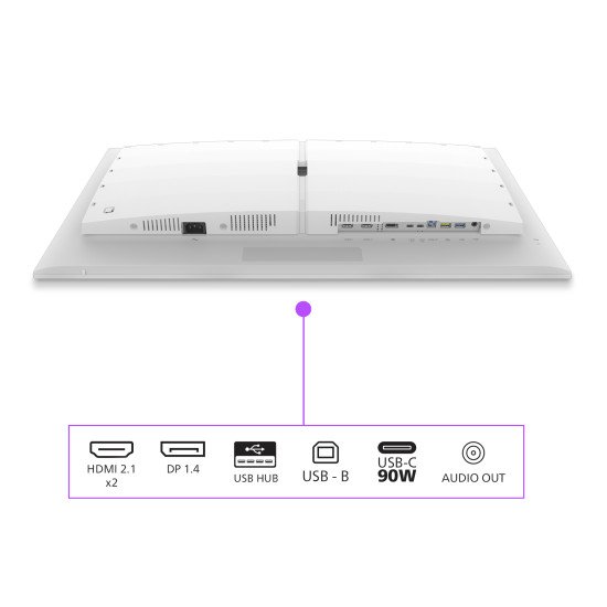 Philips Evnia 6000 32M2N6901A/00 écran PC 80 cm (31.5") 3840 x 2160 pixels 4K Ultra HD QD-OLED Blanc