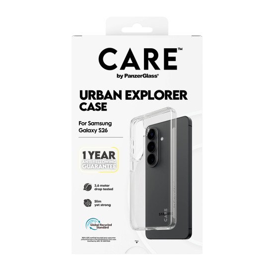 PanzerGlass CARE™ by ® Urban Explorer Case Transparent Samsung Galaxy S26 coque de protection pour téléphones portables Housse