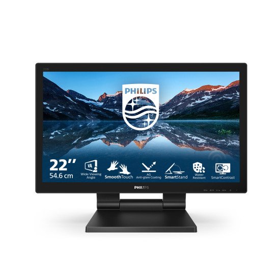 Philips B Line 222B9TA/00 écran PC 54,6 cm (21.5") 1920 x 1080 pixels Full HD LCD Écran tactile Dessus de table Noir